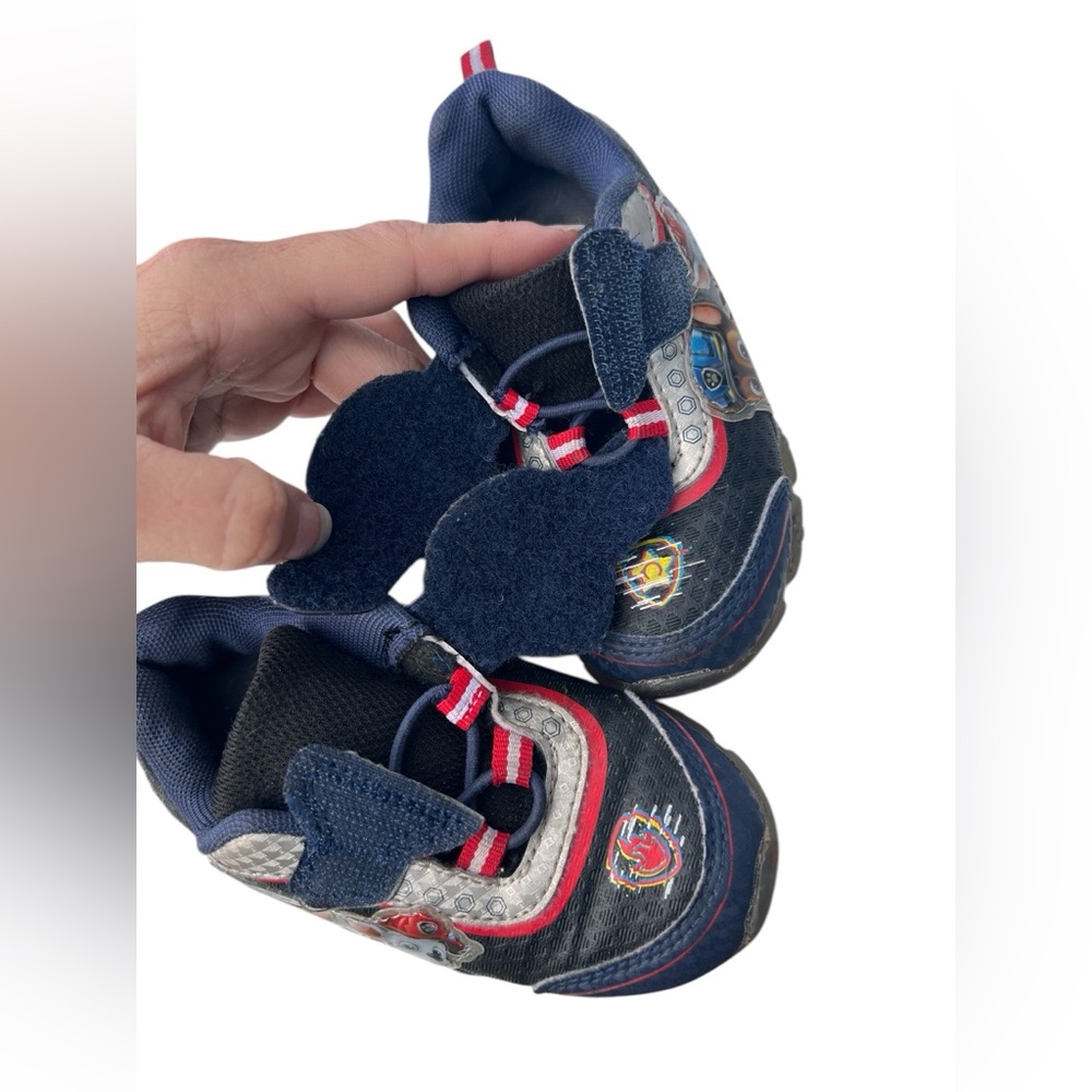 Paw Patrol Size 7 Toddler Chase and Marshall Light Up Tennis Shoes - Picture 4 of 6